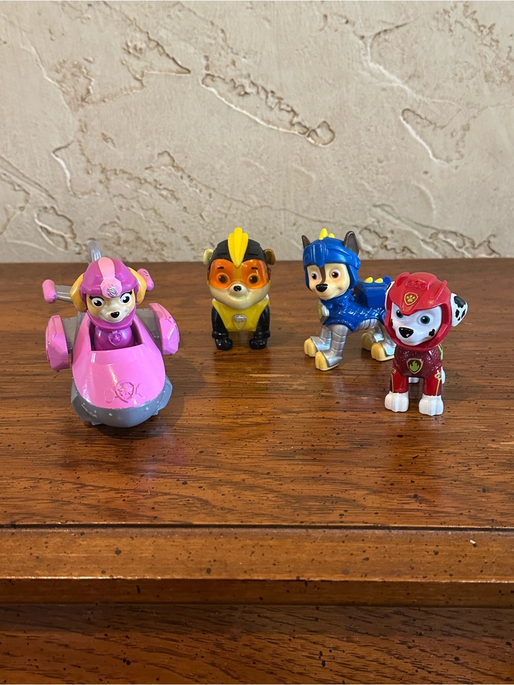 4 Paw Patrol Mini Figures-Skye Rubble Chase Marshall